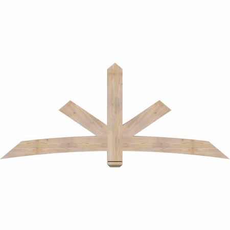 Ekena Millwork Alberta Smooth Timber Gable Bracket, Douglas Fir, 84"W x 35"H x 3 1/2"D x 5 1/2"F, 10/12 Pitch GBW084X35X0406ALB00SDF